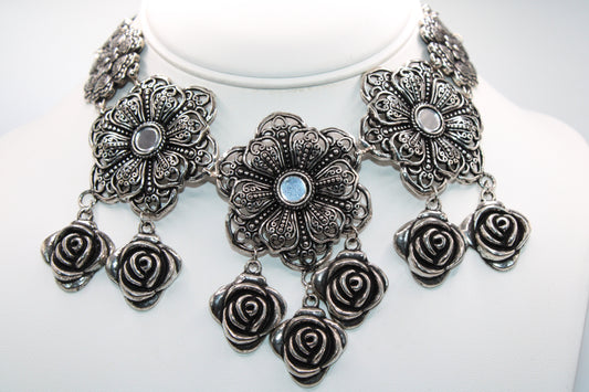 Ana oxidized necklace set