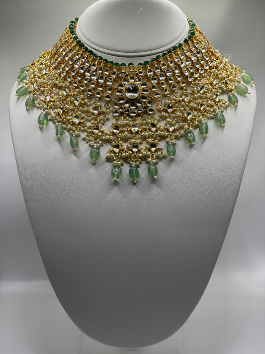 Saira kundan bridal necklace set
