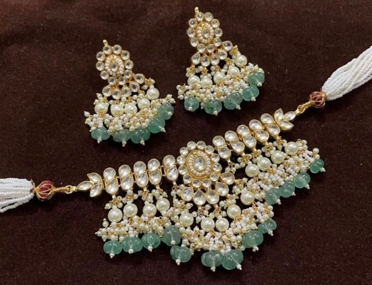 Aria Kundan necklace set (preorder - ships in 4-6 weeks)